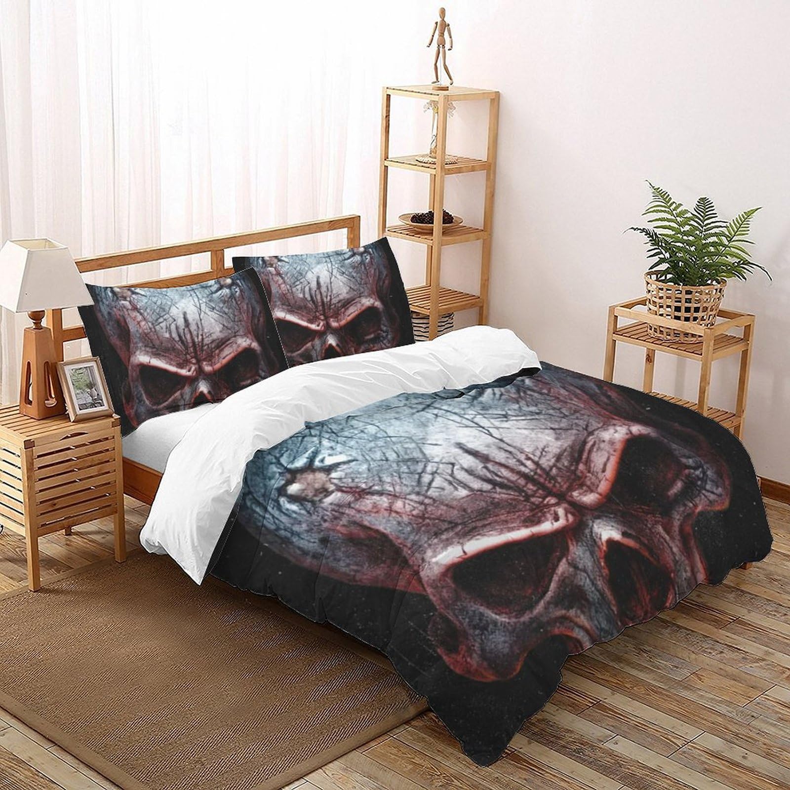 Housse de couette 3D enfants 220x240 cm et 2 taies d'oreiller lit king