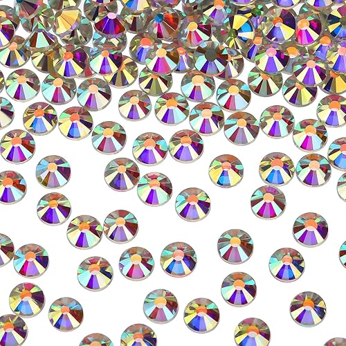 Miniatura 1 de 2880 piezas de diamantes de imitación de cristal con parte trasera plana redonda y gemas de diamantes de imitación de diamantes de imitación