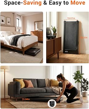 Superun Walking Pad with 6% Incline, Under Desk Treadmill for Home Office, 3 in 1 Portable Walking pad Treadmill with Remote Control, 2.5HP Quiet Mini Treadmills, 300 lbs Capacity