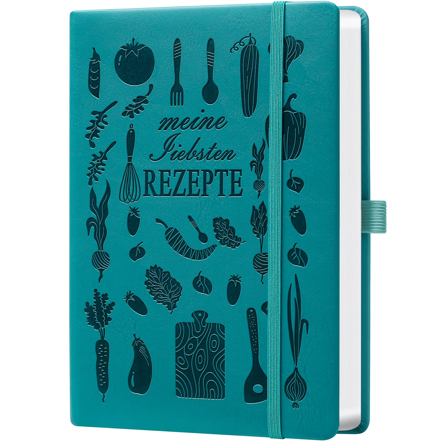 Libro de recetas A5 para escribir, Mis recetas favoritas, libro de cocina y horneado para rellenar, diseño de cocina az…