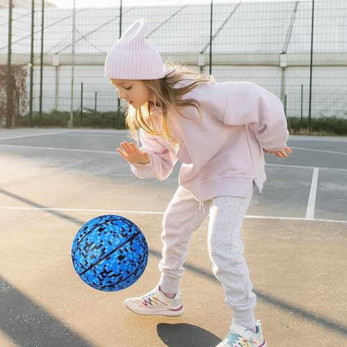 Miniatura 6 de Pelota de baloncesto oficial de goma para interiores y exteriores, tamaño 34567 para niños, jóvenes, adolescentes, niños y niñas, ideas de regalo