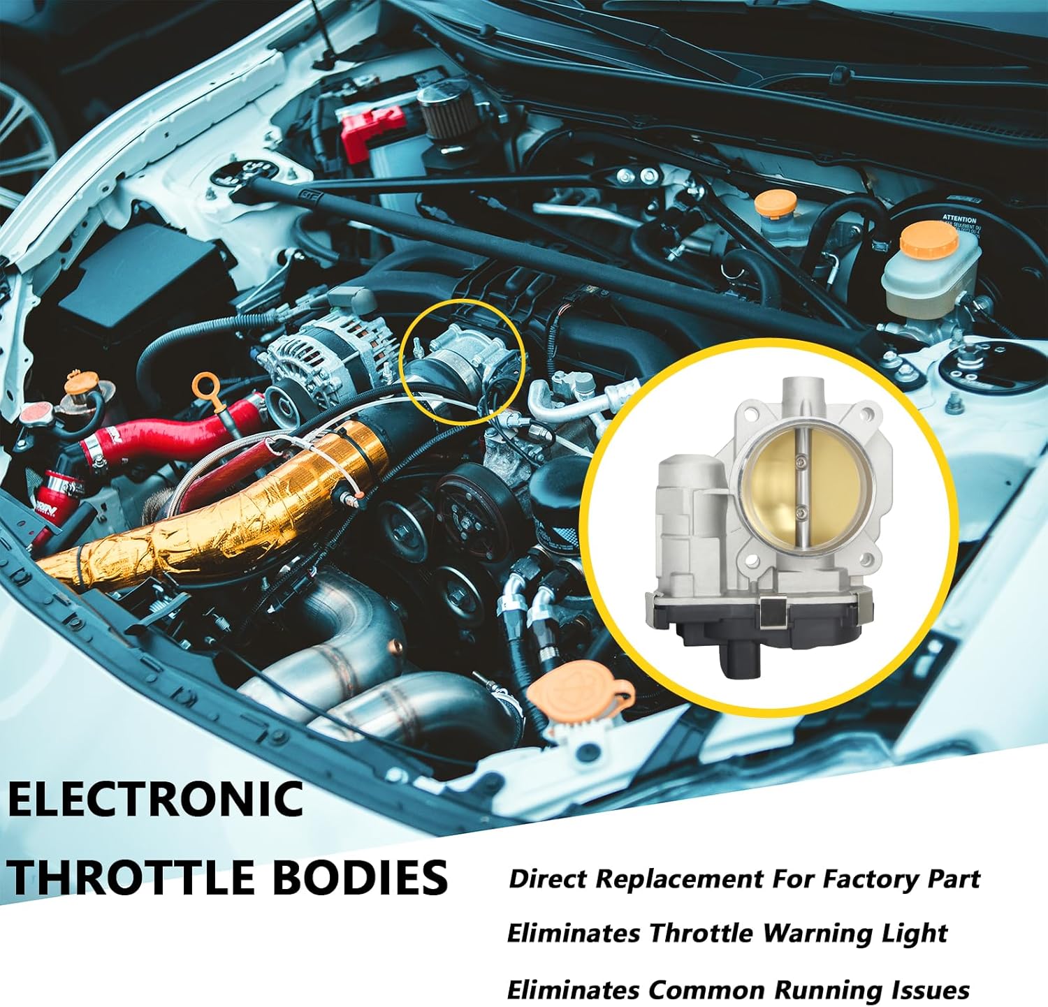 12615516 Electronic Throttle Body Assembly Replacement for Malibu LaCrosse Regal Equinox HHR Terrain G6 Aura Vue L4 2.4L