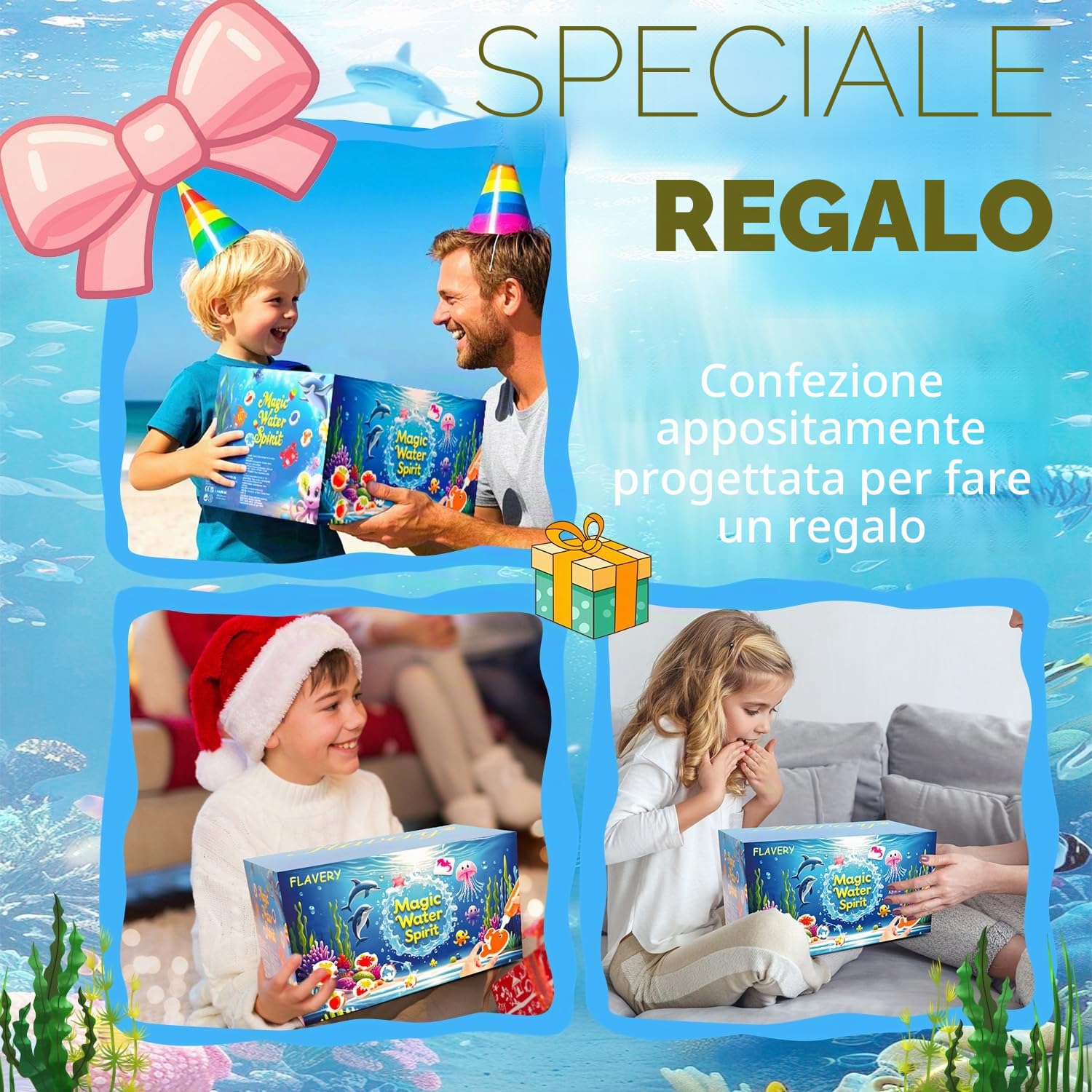 Flavery Magic Water Elf, set 3D Aqua Gel con 20 colori e 24 forme, perline d'acqua, set fai da te per bambini dai 6 anni, Magic Jelly, set creativo per bambini