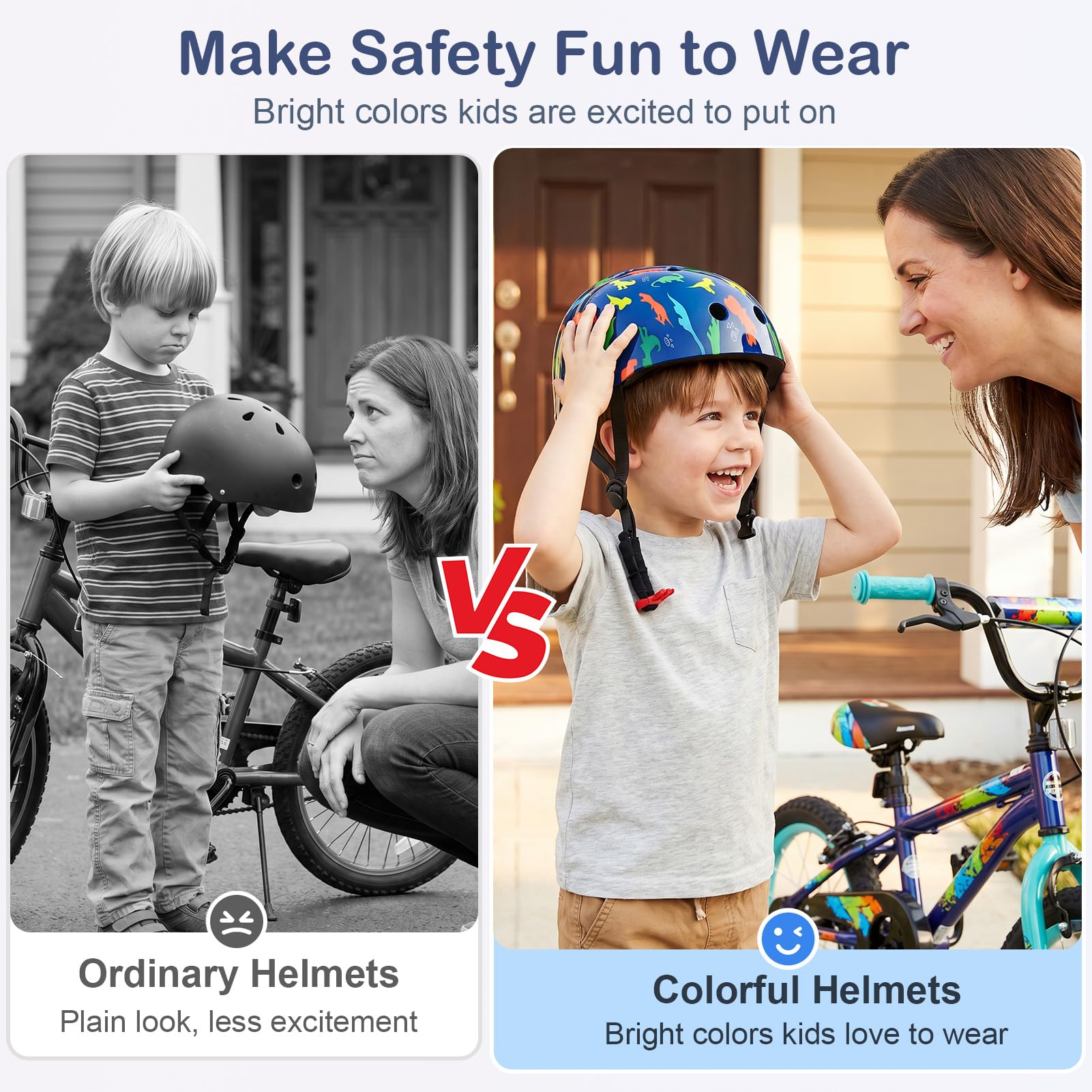 Toddler Helmet, Bienbee Kids Bike Helmet Skateboard Helmets for Bicycle Balance Bike Scooter for Girls Boys Kids Age 1-3-5-8-14 Years