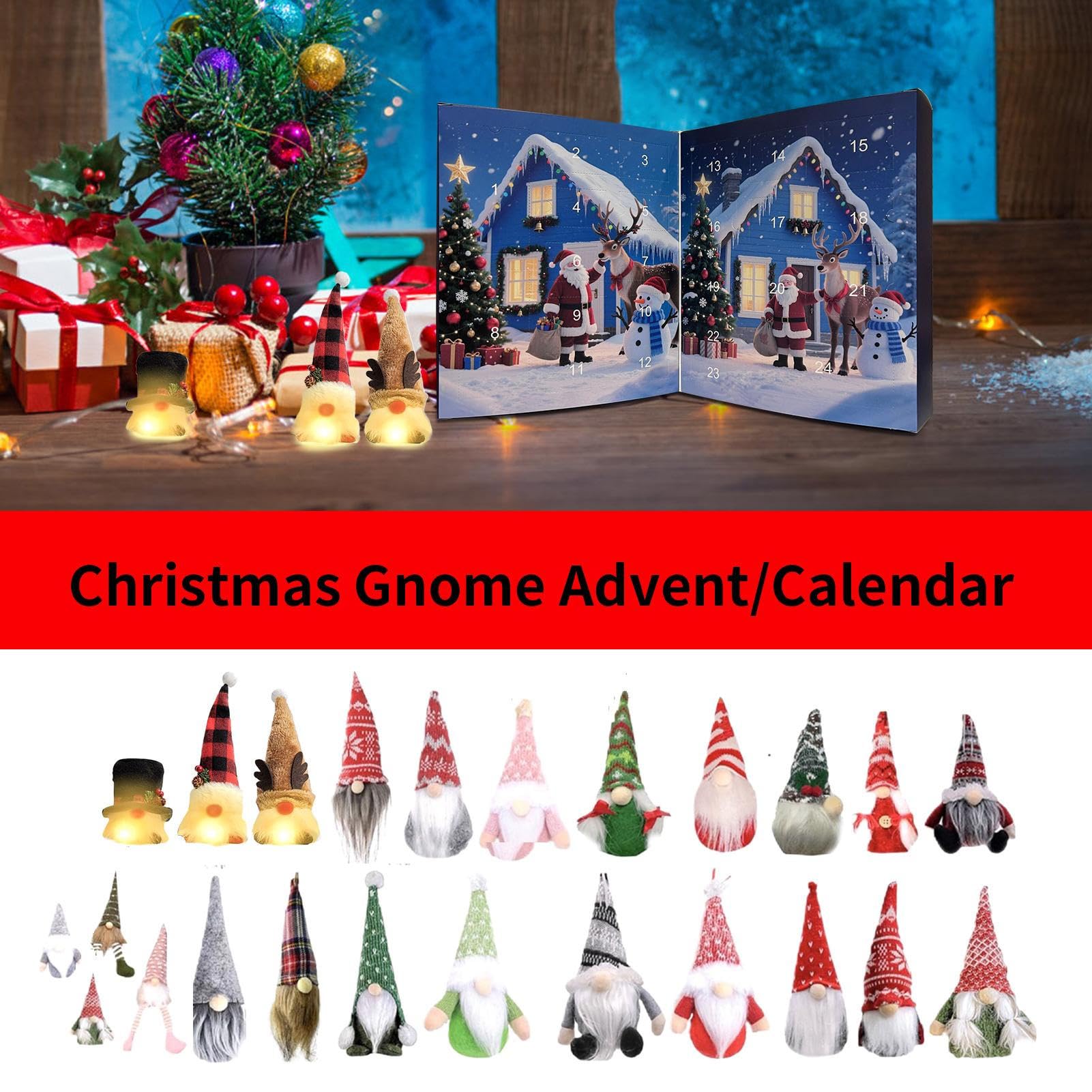 Calendario de Adviento de Navidad 2025 – 2025 Adviento de Navidad | 24 días | Decoración coleccionable para el hogar para adolescentes, niños, niñas, adultos, mujeres, de cumpleaños