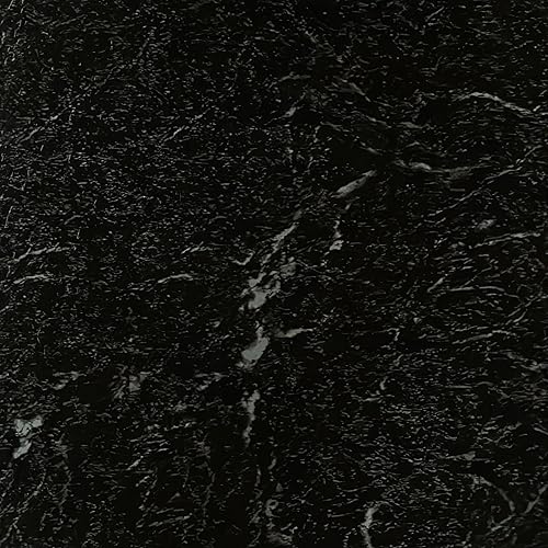 Azulejos autoadhesivos de vinilo impermeable para despegar y pegar, 12 x 12 pulgadas, color negro jade oscuro, para cocina, baños y dormitorio,