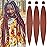 Ginger Braiding Hair Pre Stretched 26inch 3 Packs Copper Red Braiding hair Extensions Synthetic Crochet Braids, Hot Water Setting Professional Soft Yaki Texture. (26inch(3Packs),350)