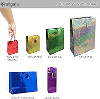Vista 3 de allgala 12-PC 9 x 7 pulgadas Medium Premium Hologram Gift Bags-GP50301
