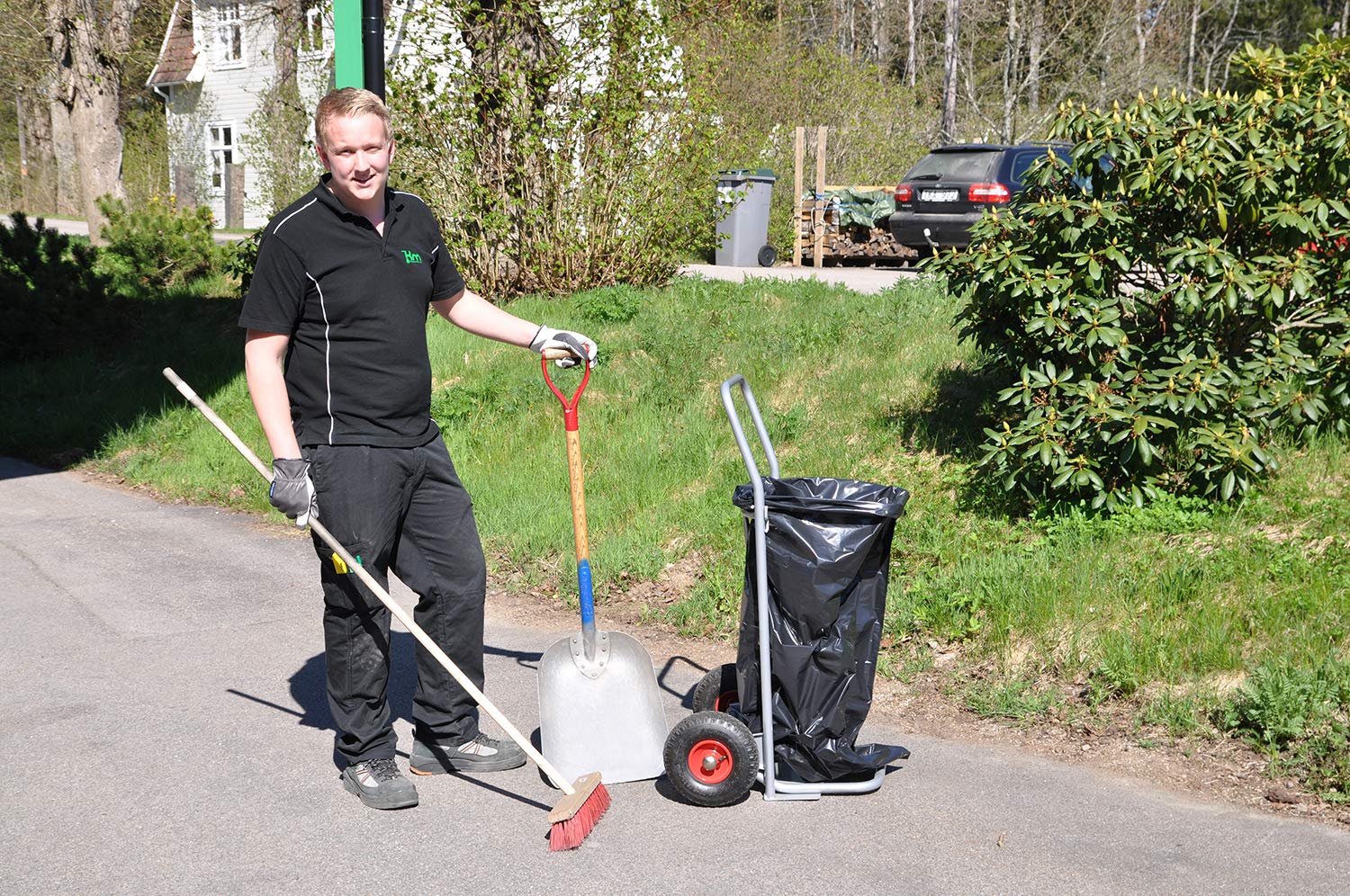 Supporto sacchetto di immondizia Trash Spazzatura Leggio carrello per 125 litri. Sacchi.