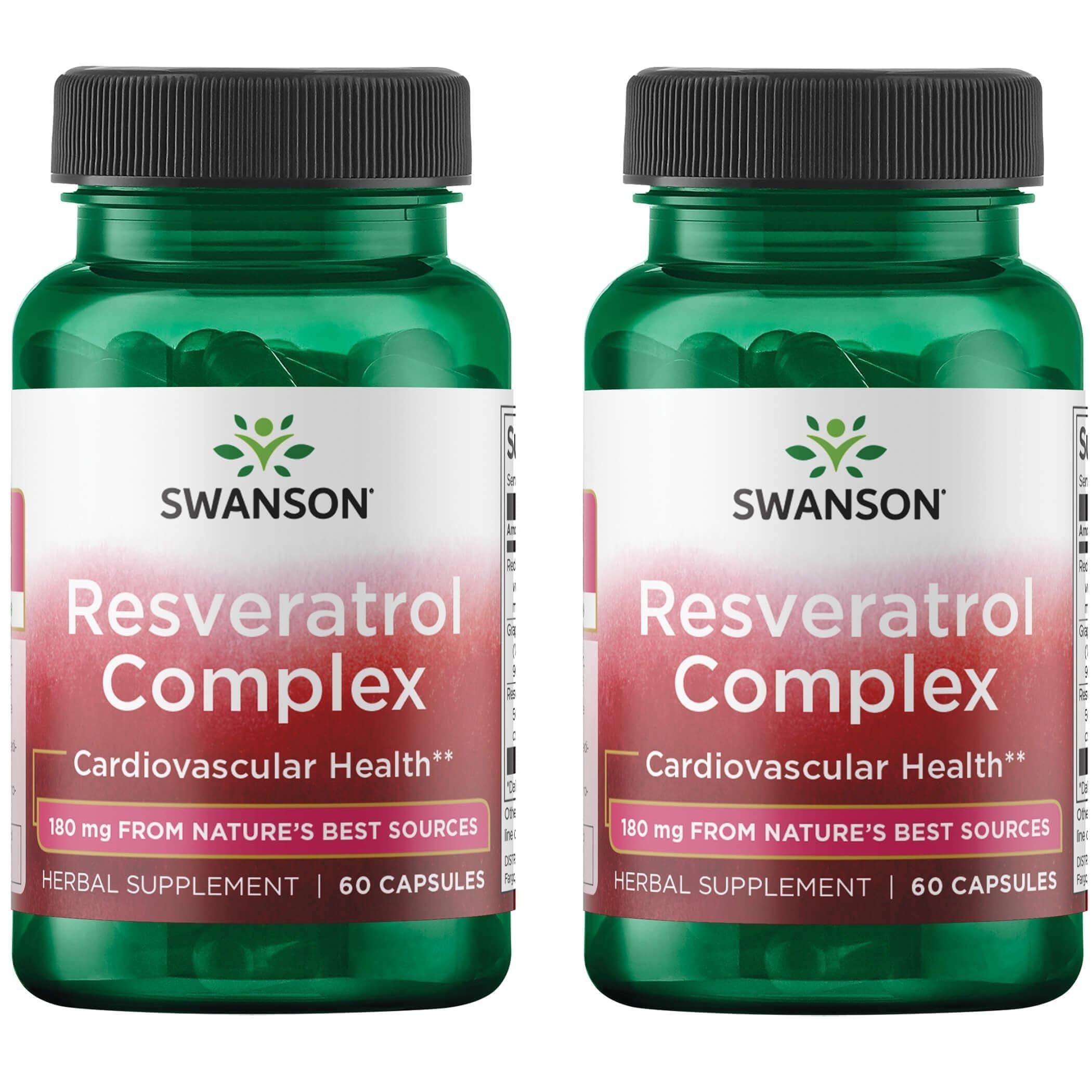 Swanson Resveratrol Antioxidant Complex (60 Capsules), 2 Pack 60 Count (Pack of 2)