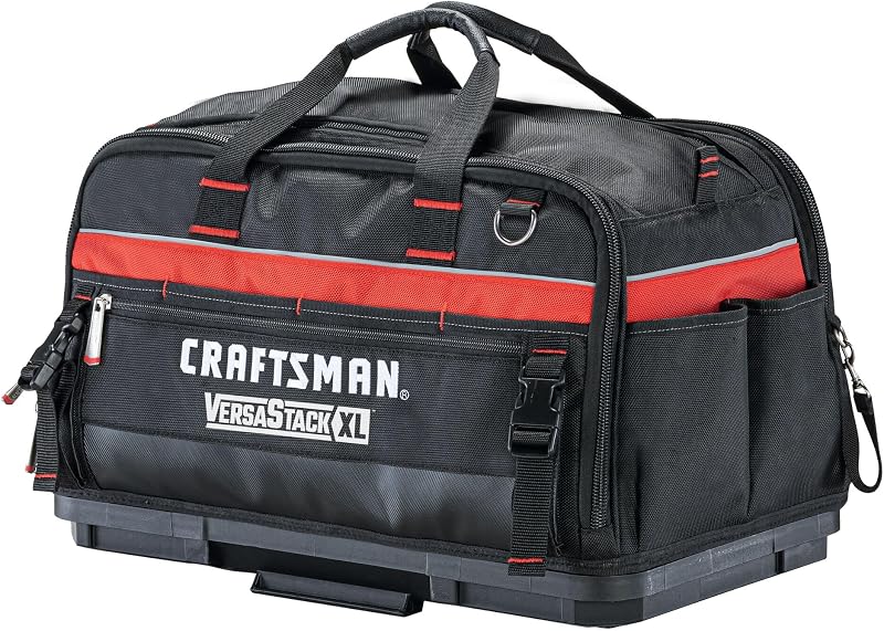 Bolsa de herramientas VERSASTACK XL, 22.5”, poliéster duradero, negro y rojo (CMST21450)