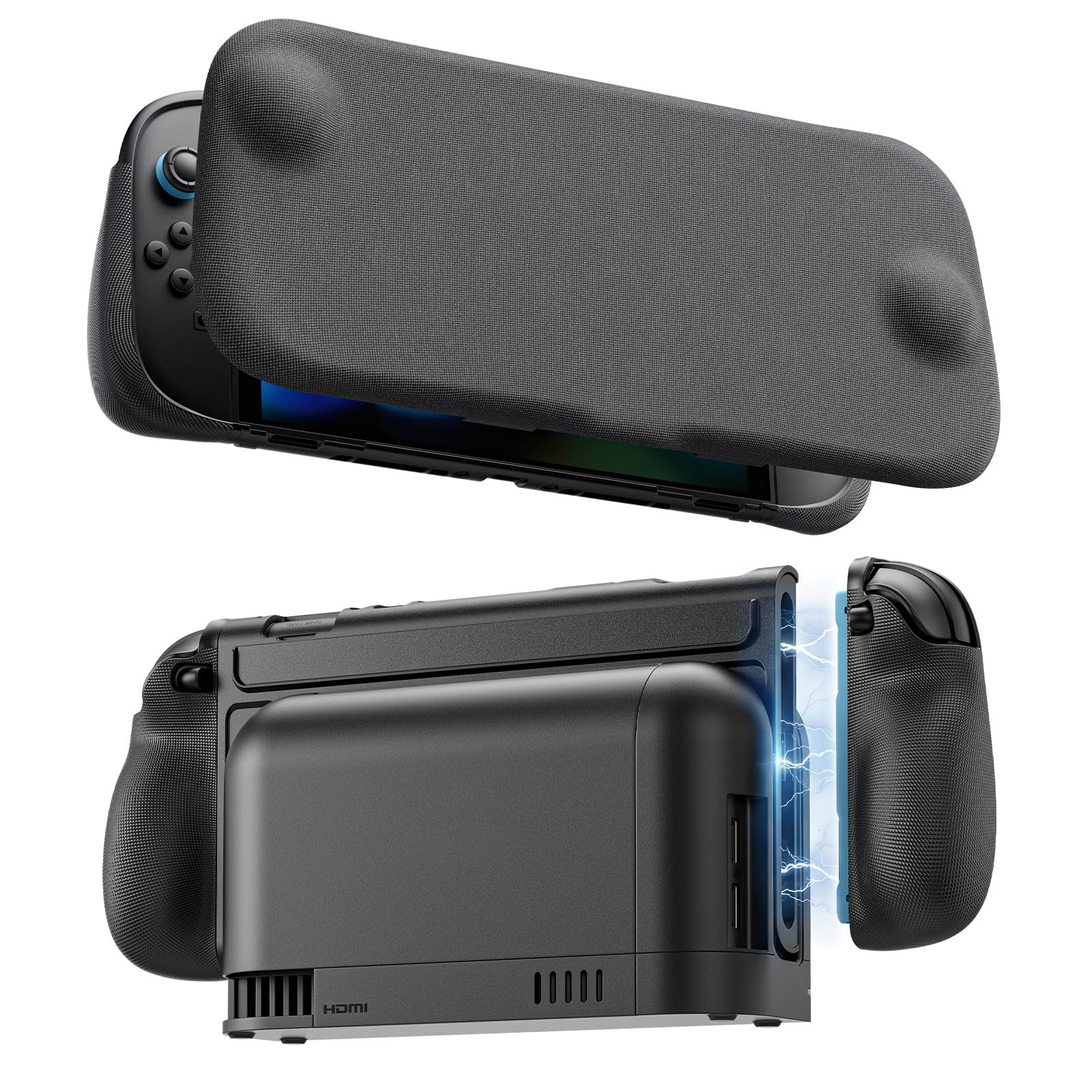 JSAUX Hülle kompatibel mit Nintendo Switch 2, Split Every Day Case, magnetisch abnehmbares Frontcover, Docking-fähig, rutschfester Grip