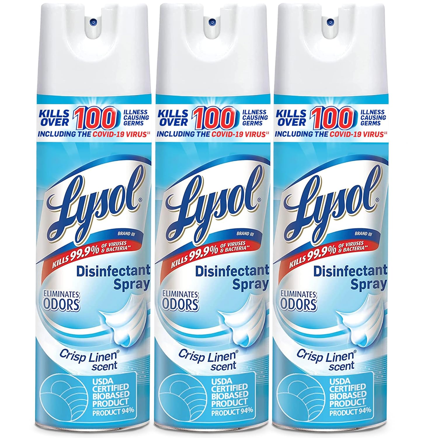 Lysol Disinfectant Spray Sanitizing and Antibacterial Spray For Disinfecting and Deodorizing Early Morning Breeze 3 Count 19 fl