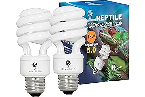 2 Pack 13-Watt Reptile Bulb Tropical UVA UVB Light - 5.0 UVB Reptile Light