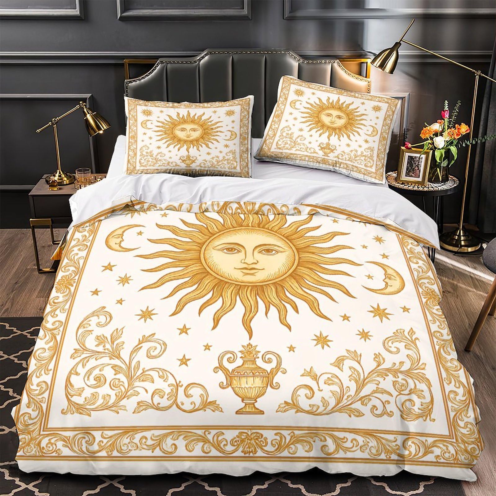 Housse de couette super douce motif fraise 200x200cm respirante et légère pour lit double