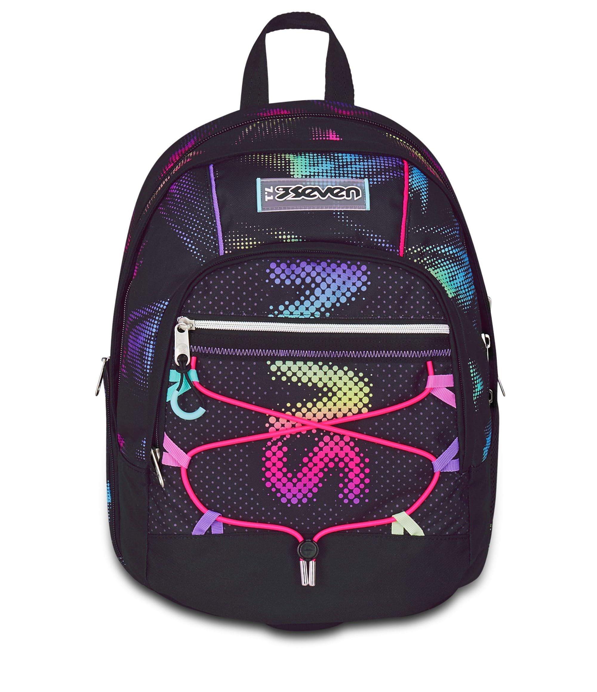 Seven Zaino Scuola Ergonomico Dual Plus, Nero Blu, Doppio Scomparto Da 31 L, Con Tasca Per Borraccia, Tasca Con Organizer e Nastro Torace, Scuola Media e Superiore, Zaino Ragazza