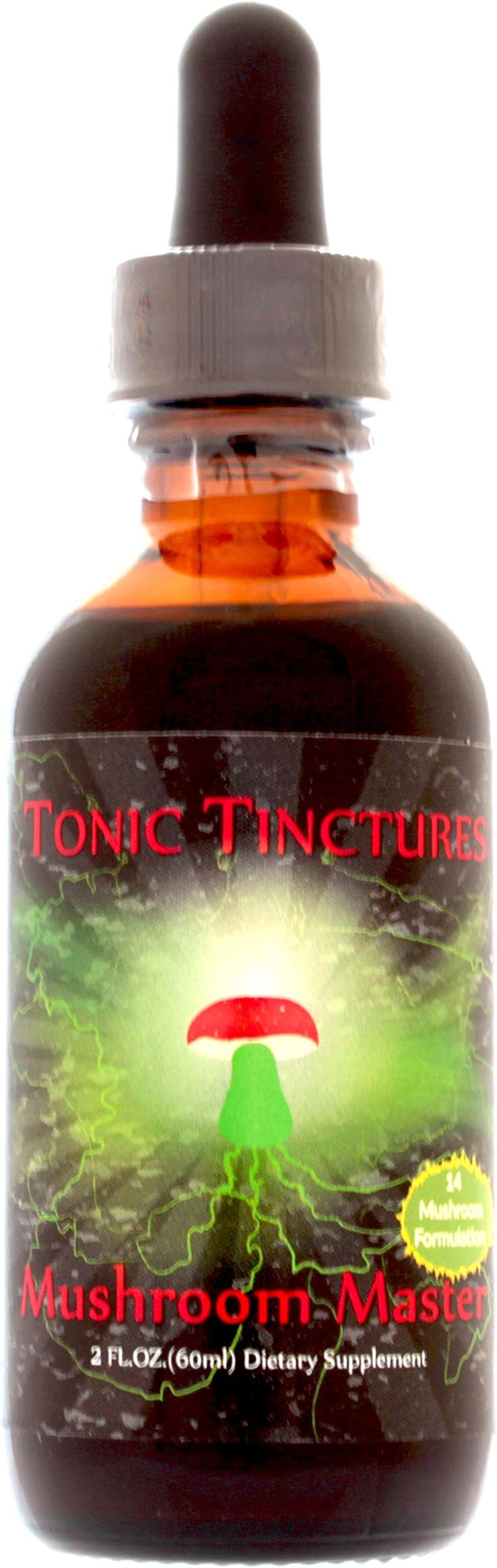 Mushroom Master 2oz. Liquid Extract - 14 Organic Medicinal Mushrooms