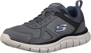 Skechers Men's Track Scloric Oxford, Gray/Navy, 10.5 M US