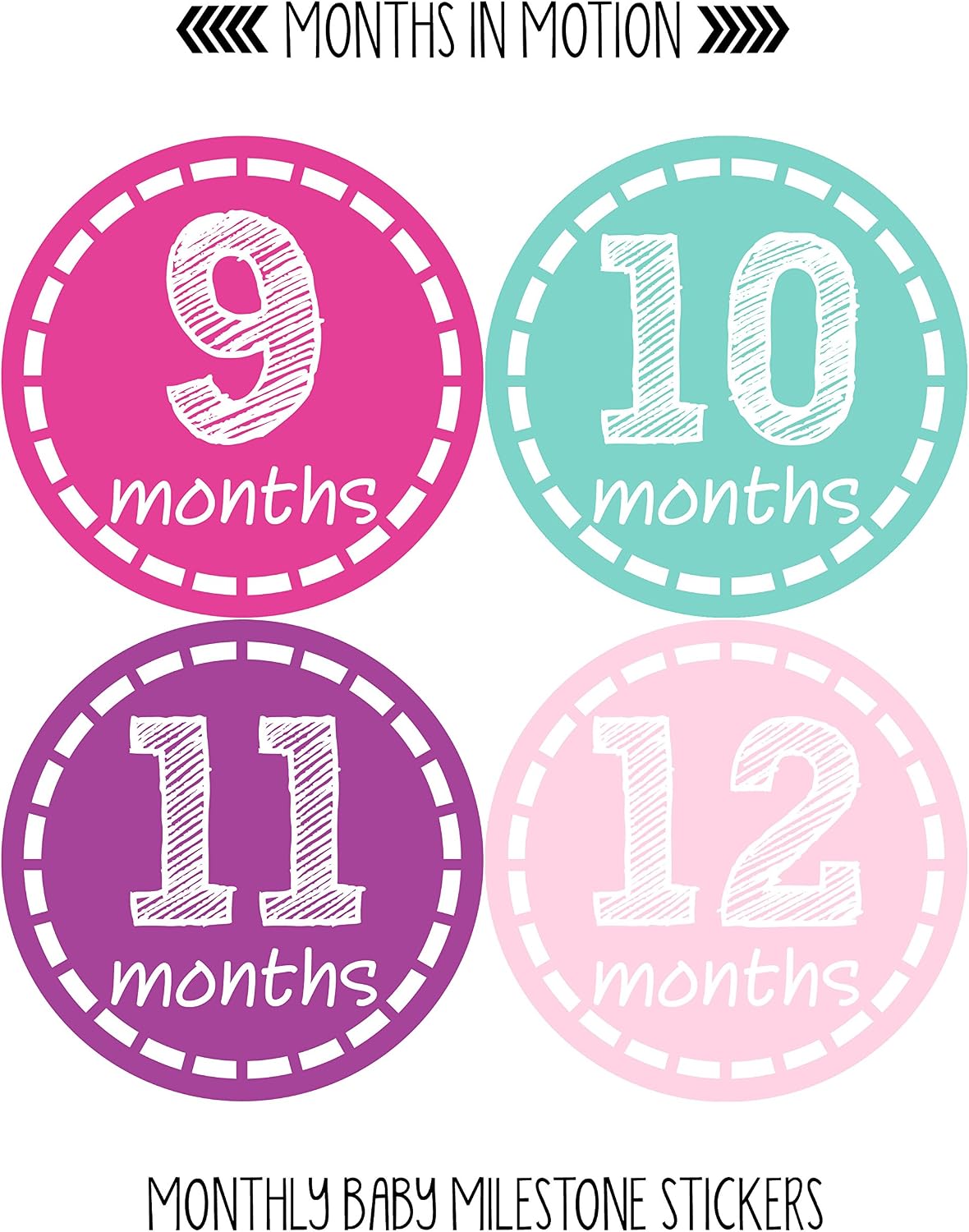 Baby Monthly Milestone Stickers Newborn Month for Baby Girl Infant Gift image 4
