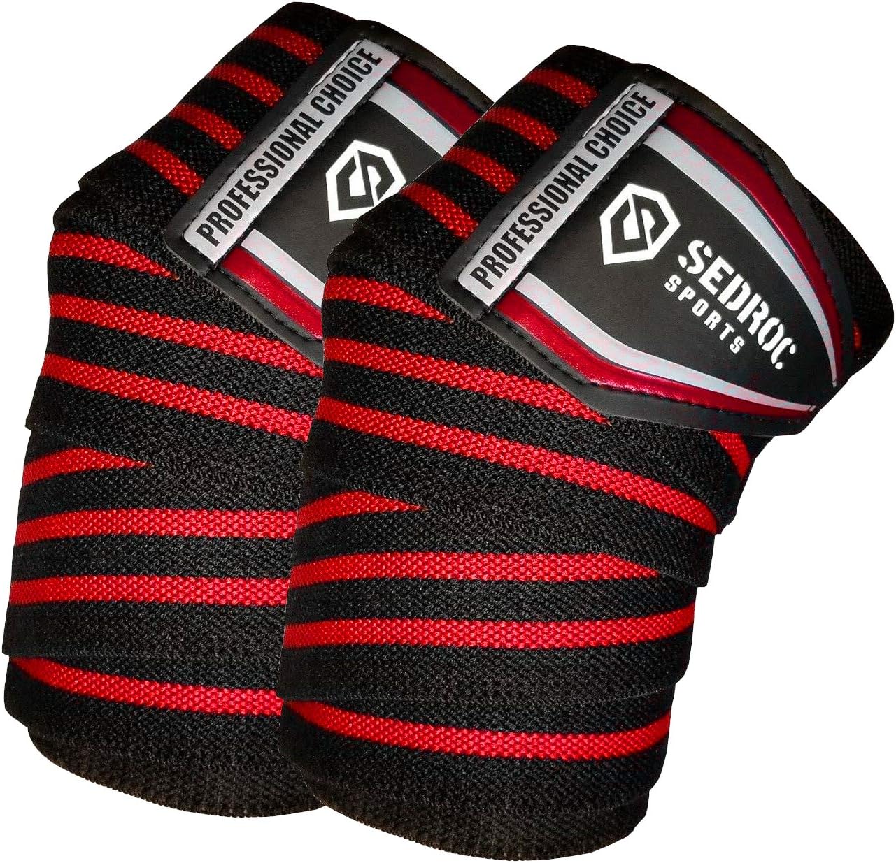 Sedroc Pro Weight Lifting Knee Wraps Powerlifting Squats Support Straps for Men and Women