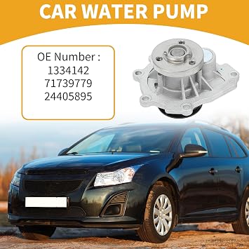 Water Pump No. 1334142/71739779/24405895 - Car Front Motor Water Pump - for BMW 320I 1992-2005 Metal Silver Tone with Seal - 1 Set Für Chevrolet Für Pontiac Für Saturn Modelle 08-14 Metall Silberton OE: 1334142/71739779/24405895