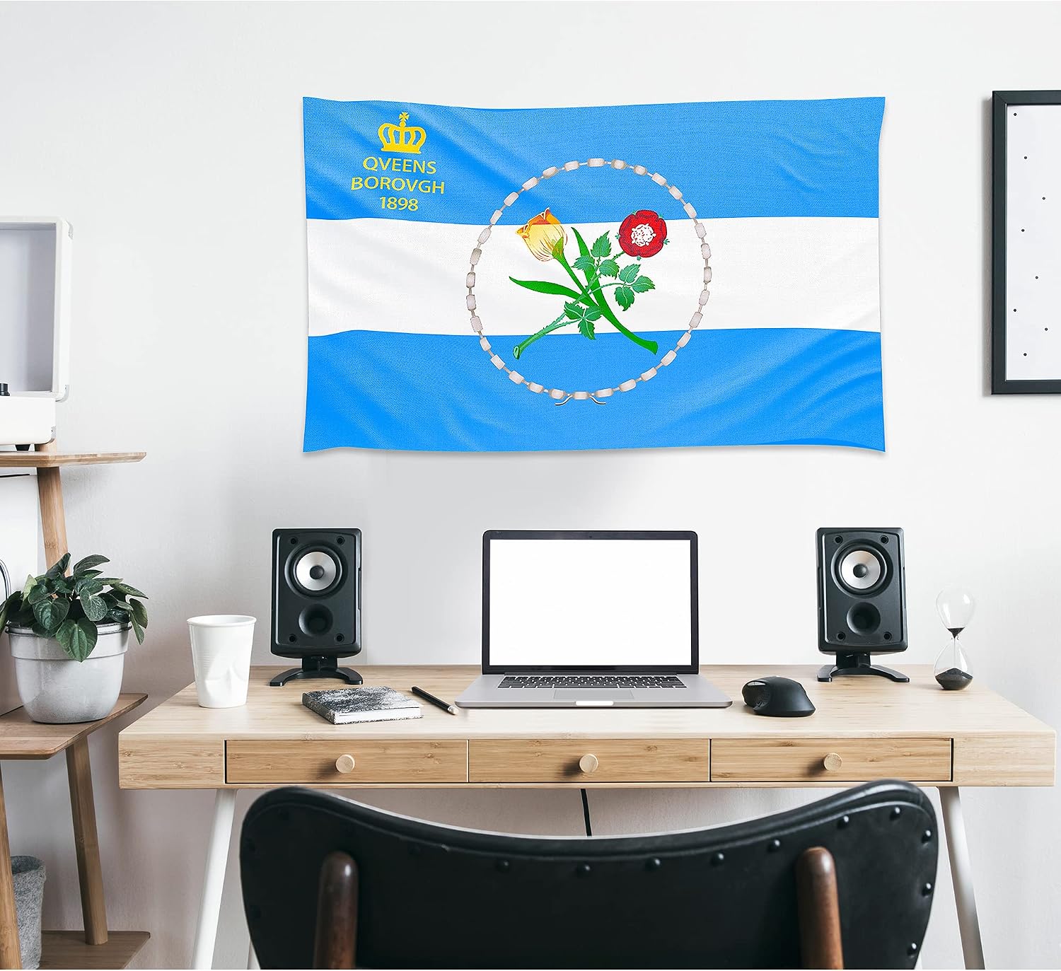 Queens County New York Flag 3x5 ft – Vivid Color Banner for Home, Office, and Events – Proud Display of Queens Heritage and NYC Pride – Durable 150D Polyester, Double Stitched with Brass Grommets