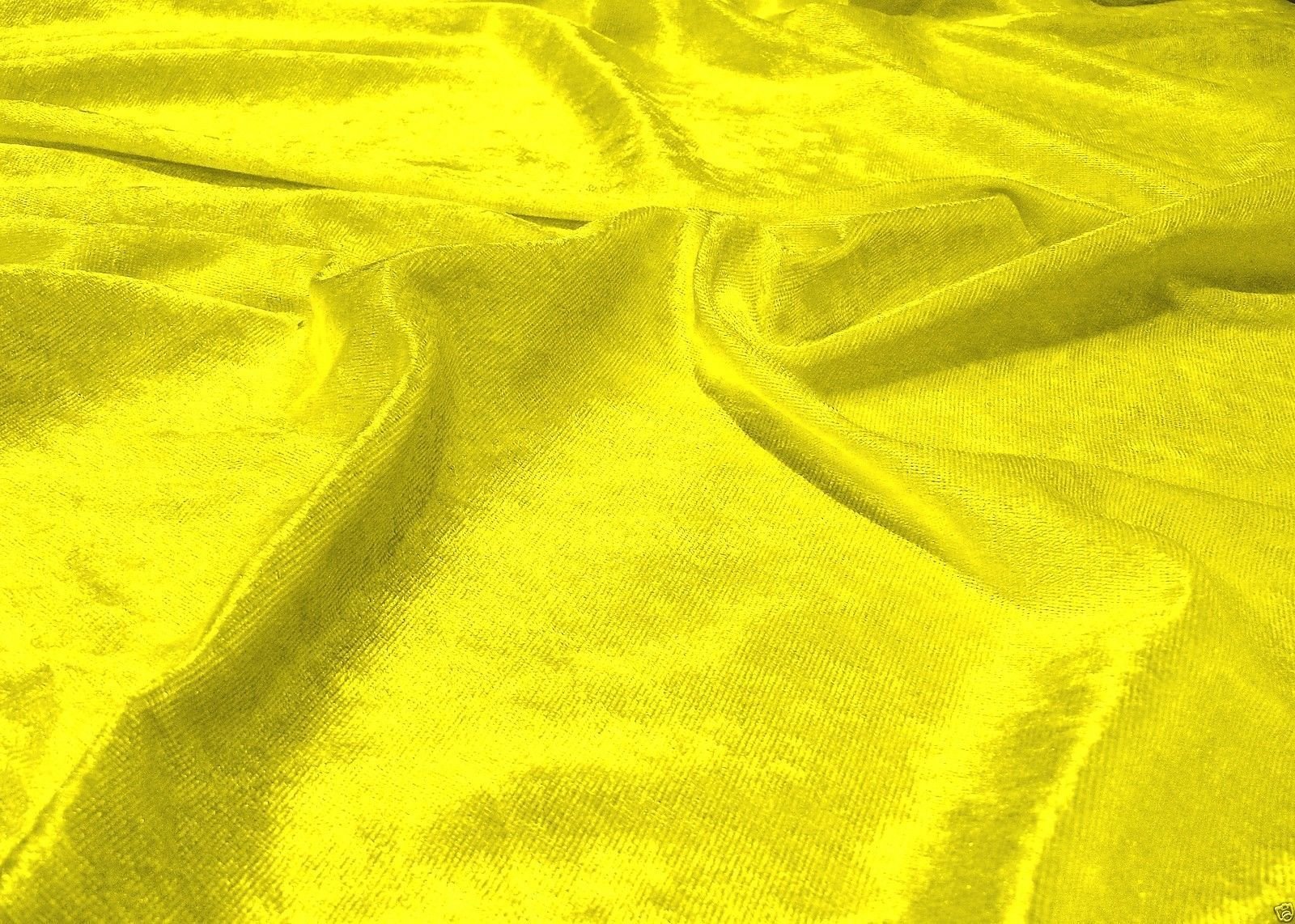 Tissu en velours écrasé au mètre couleur citron pour couture DIY