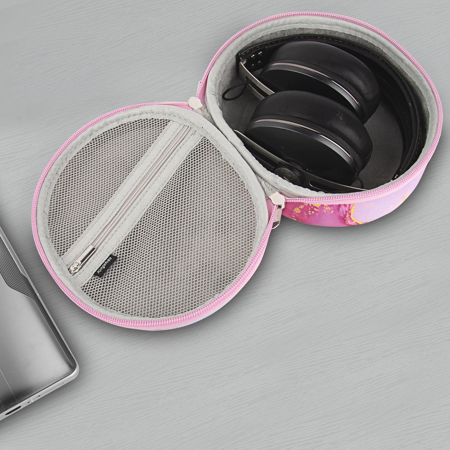 Hard Headphone Case Compatible with Skullcandy Crusher Evo, Crusher ANC, Hesh3 Wireless, Travel Carrying Bag for Venue Wireless ANC (Pink) - Image 6