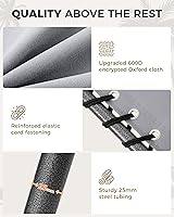 Vista 8 de KingCamp Sillas de descanso Chase acolchadas de gran tamaño, silla de bronceado plegable extra ancha, ajustable, 5 posiciones, 400 libras, tumbona