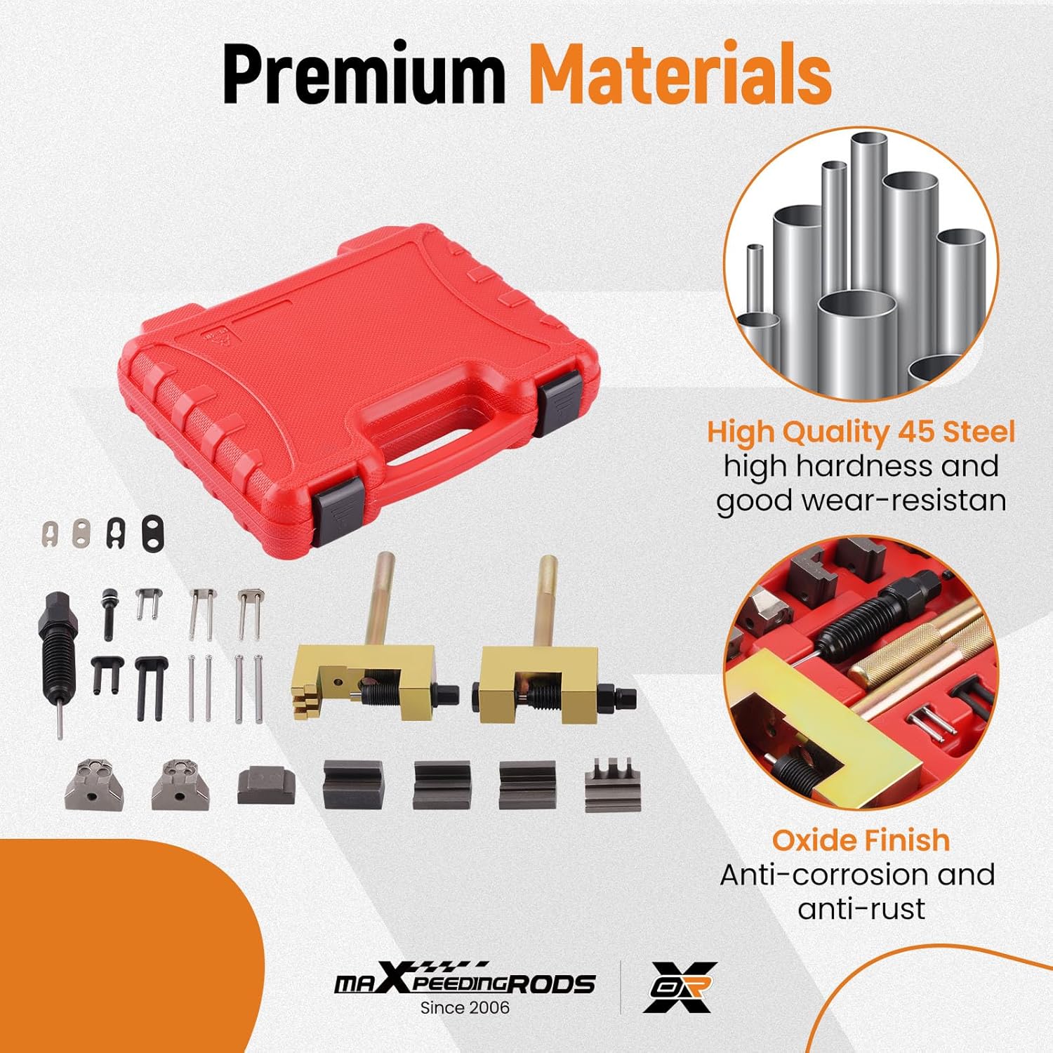 maXpeedingrods Engine Timing Chain Removal Installer Breaker Assembly Tool Kit Camshaft Riveting Tool for Mercedes Benz M271 M272 M273, 24 Pcs