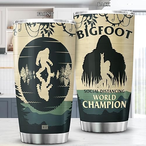 Miniatura 64 de Vaso de café personalizado con foto Bigfoot Sasquatchs, taza de viaje con tapa, nombre personalizado, regalos de cumpleaños para amigos, niños