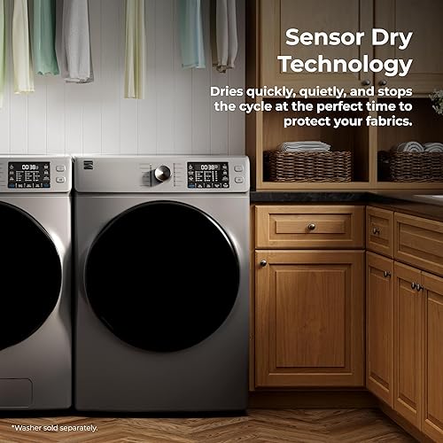 Miniatura 6 de Kenmore Secador de gas de carga frontal de 8.0 pies cúbicos, protector de arrugas con vapor Accela para reducir la estática y los olores, secado