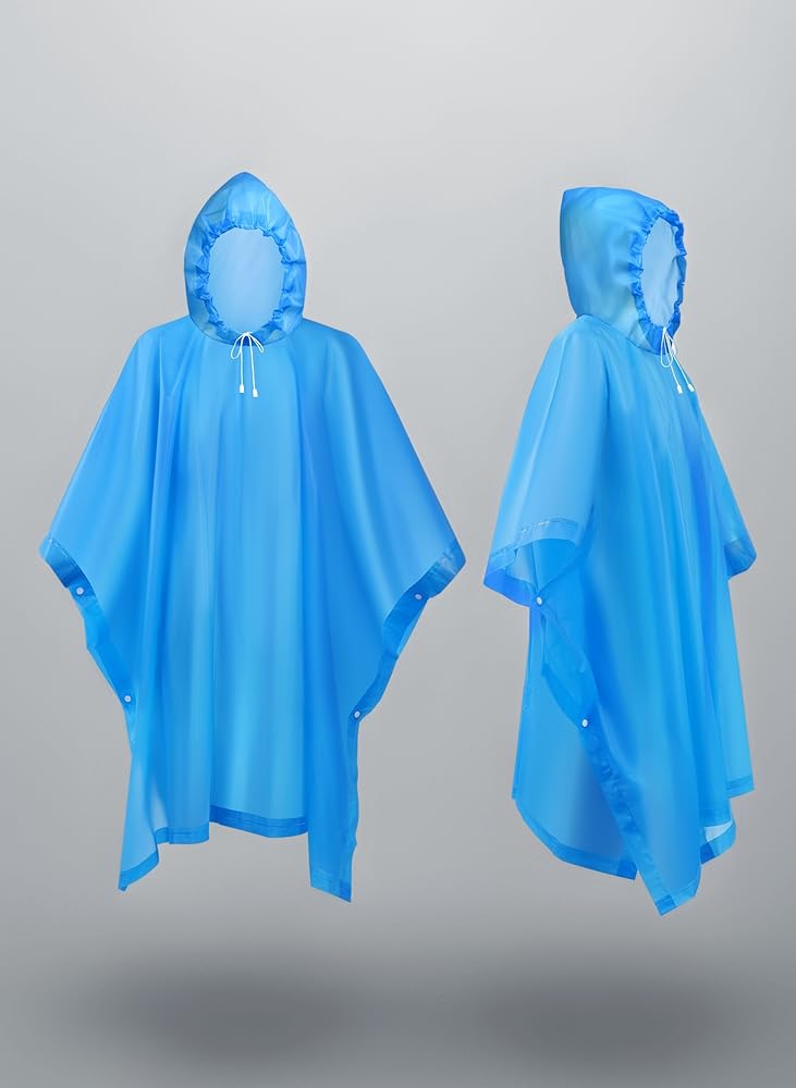 Poncho Impermeabile Riutilizzabile - In Nylon, Taglia Unica, Per Pioggia E Vento