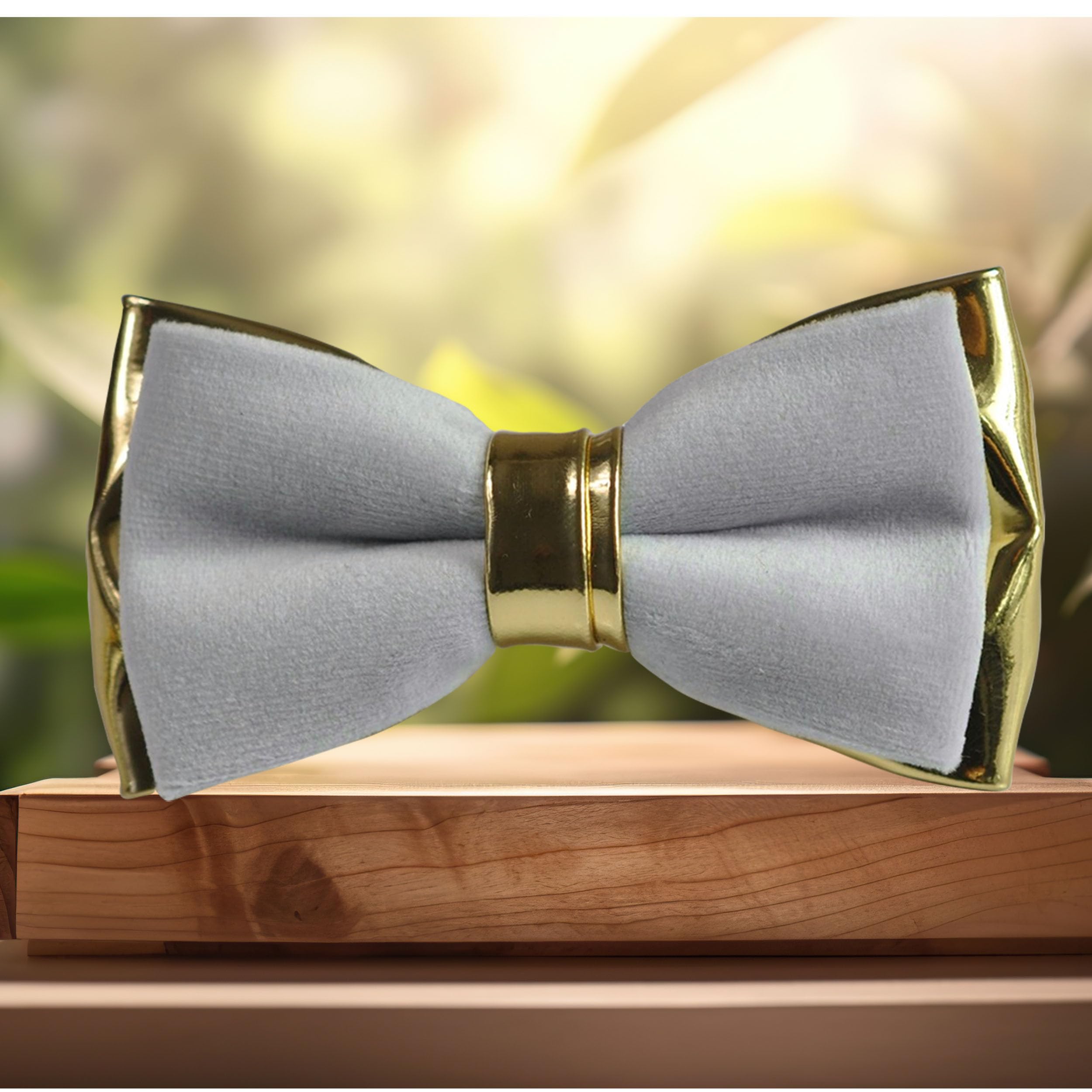 RR DESIGN Kids Black Suspenders and Gold faux -Trim Bow Tie Set, Adjustable Formal Wear Accessories for Special Occasions(1-6 years) (Dark Grey) 3