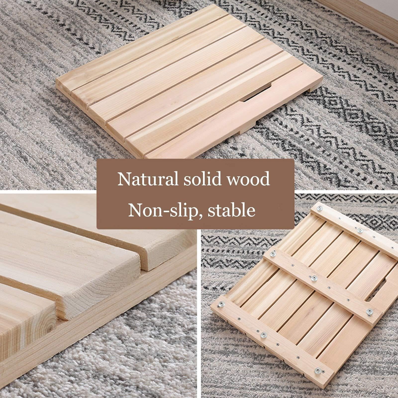 Alfombrilla de Ducha de Madera Antideslizante, Alfombrilla de baño Antideslizante, Alfombrilla de Ducha de Madera(90x110cm)