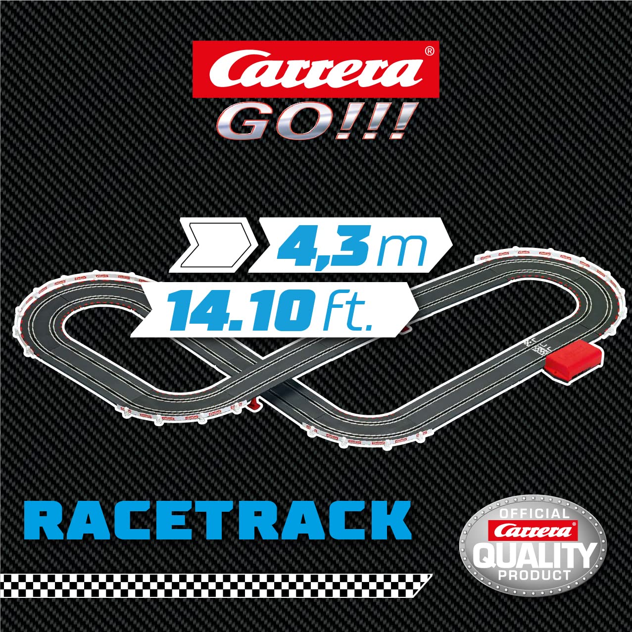 Carrera Go Circuito de Carreras F1 Slot 1/43 Eléctrica Mandos y Looping | Escala 1:43 - eléctrica - 2 mandos con función turbo - circuito con looping - para niños y adultos - regalo original