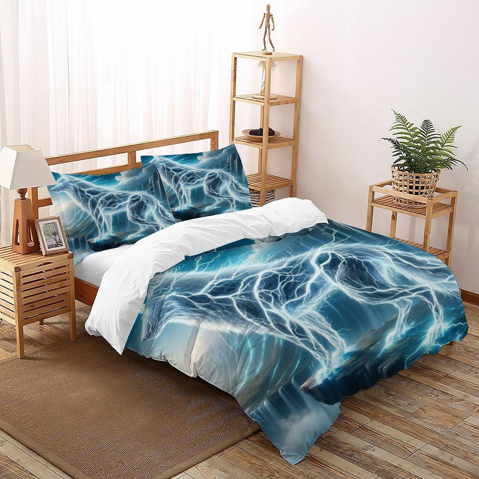 Parure de lit loup 3 pièces pour transformer votre chambre en refuge nature