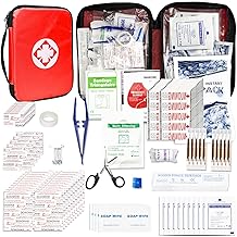 Travel-First Aid-Kit Car-Home 300PCS Survival-Kit Outdoor-Adventure - Small Portable Red Emergency Essential Sets Office H...