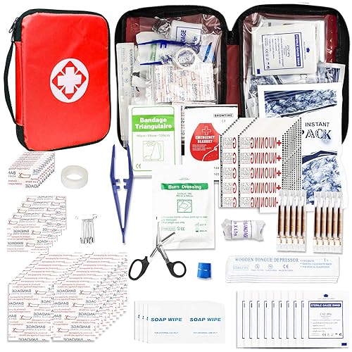 1st Aid 300PCS First Aid Kit - Red