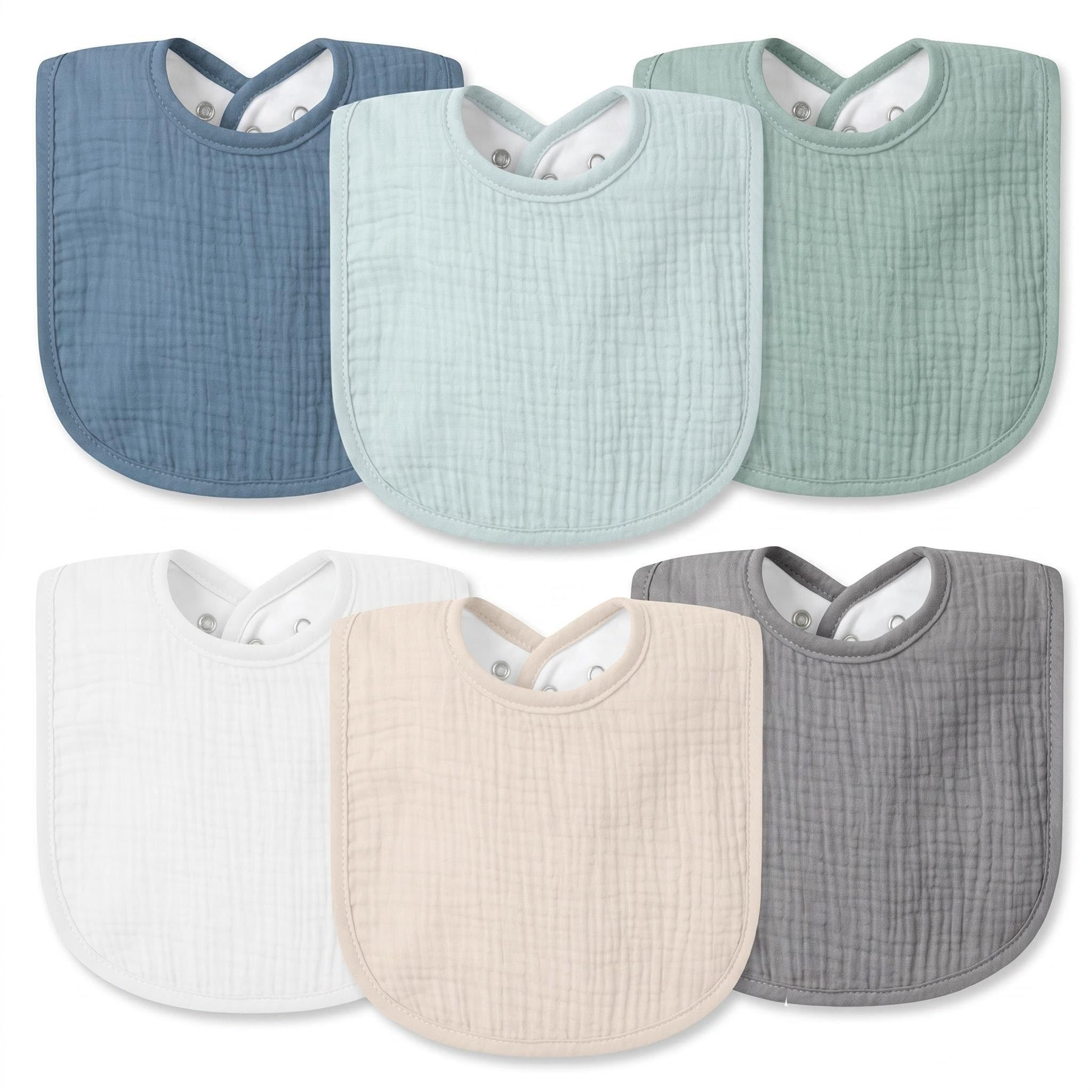 VOMARHUG Lätzchen Baby Musselin Halstuch Baby Weiche Verstellbare Quadratische Sabberlätzchen für Unisex Mädchen & Jungen