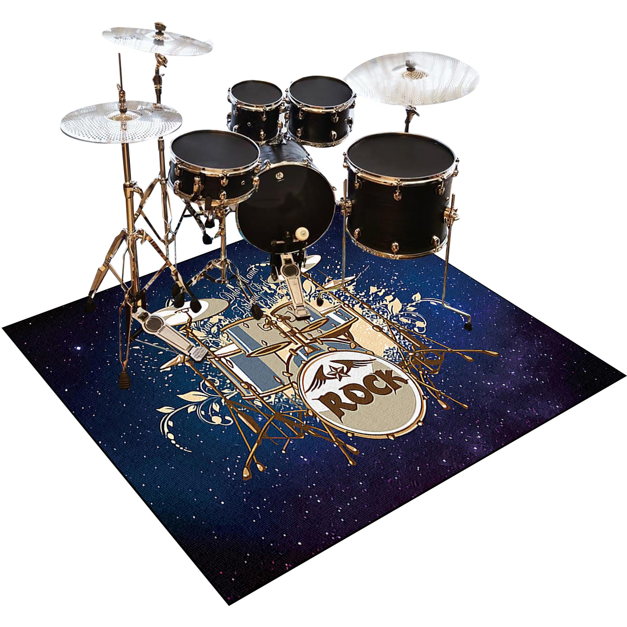 Tapis Antidérapant & Insonorisant pour Batterie Acoustique & Électronique