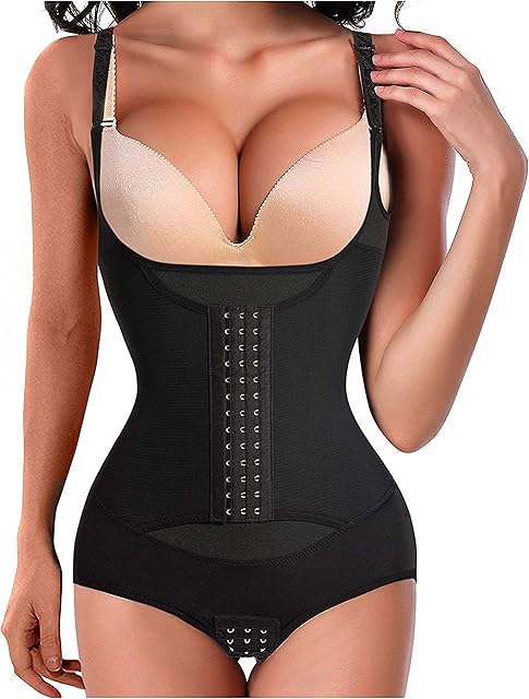 Chumian Women Waist Trainer Corset Firm Control Shapewear Slim Full Body Shaper Open Bust Bodysuit
