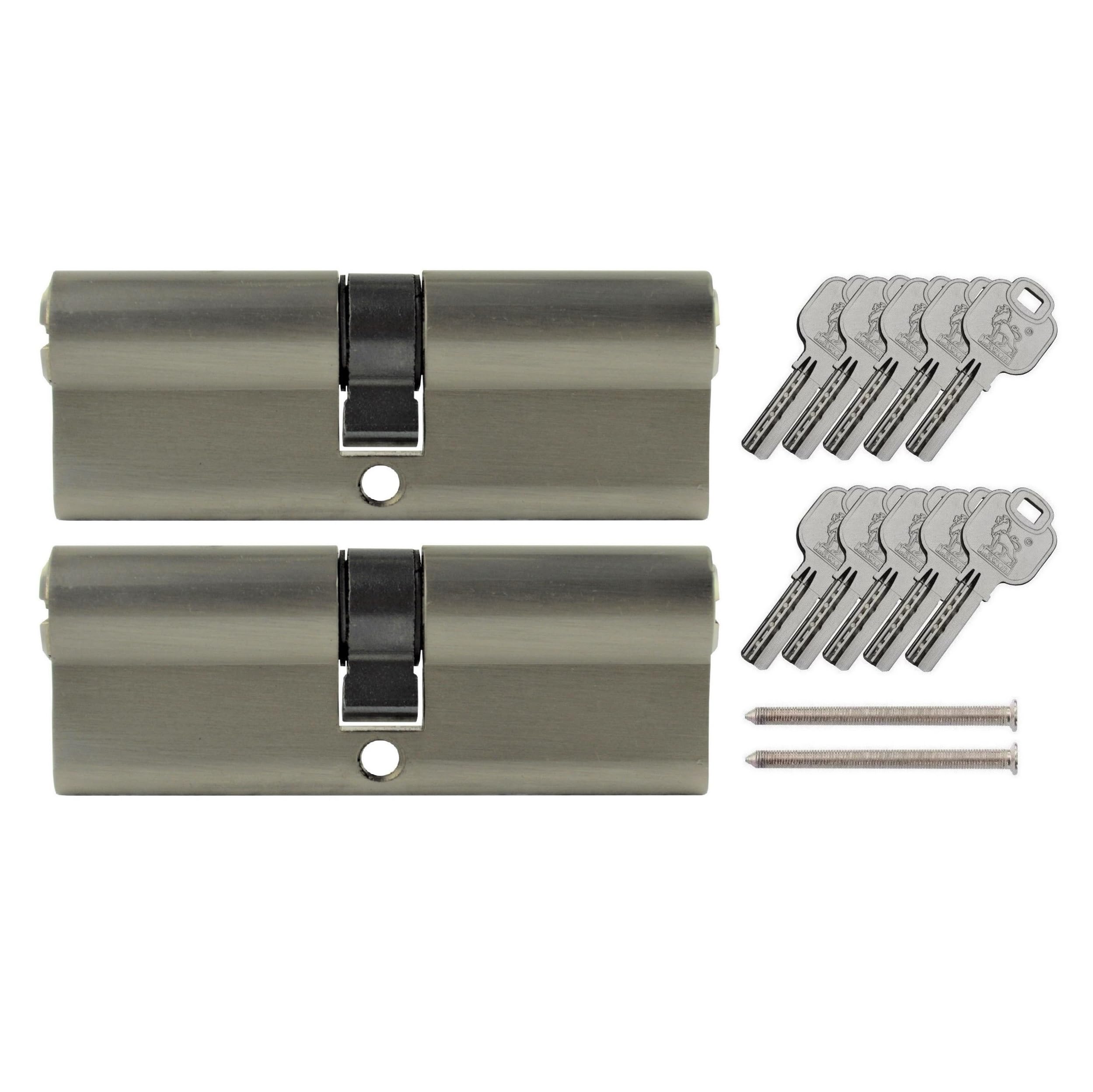 Löwen Sicherheit Profilzylinder 2x 100 mm Gleichschließend 50/50