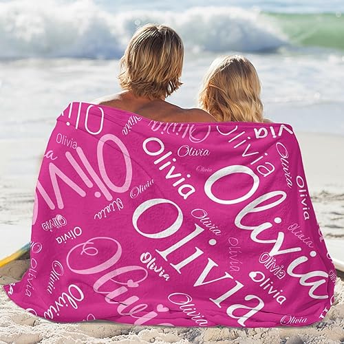 Miniatura 4 de Esthqetic Mantas personalizadas para niños y adultos, mantas personalizadas con nombres, manta personalizada con nombre de franela para Navidad,