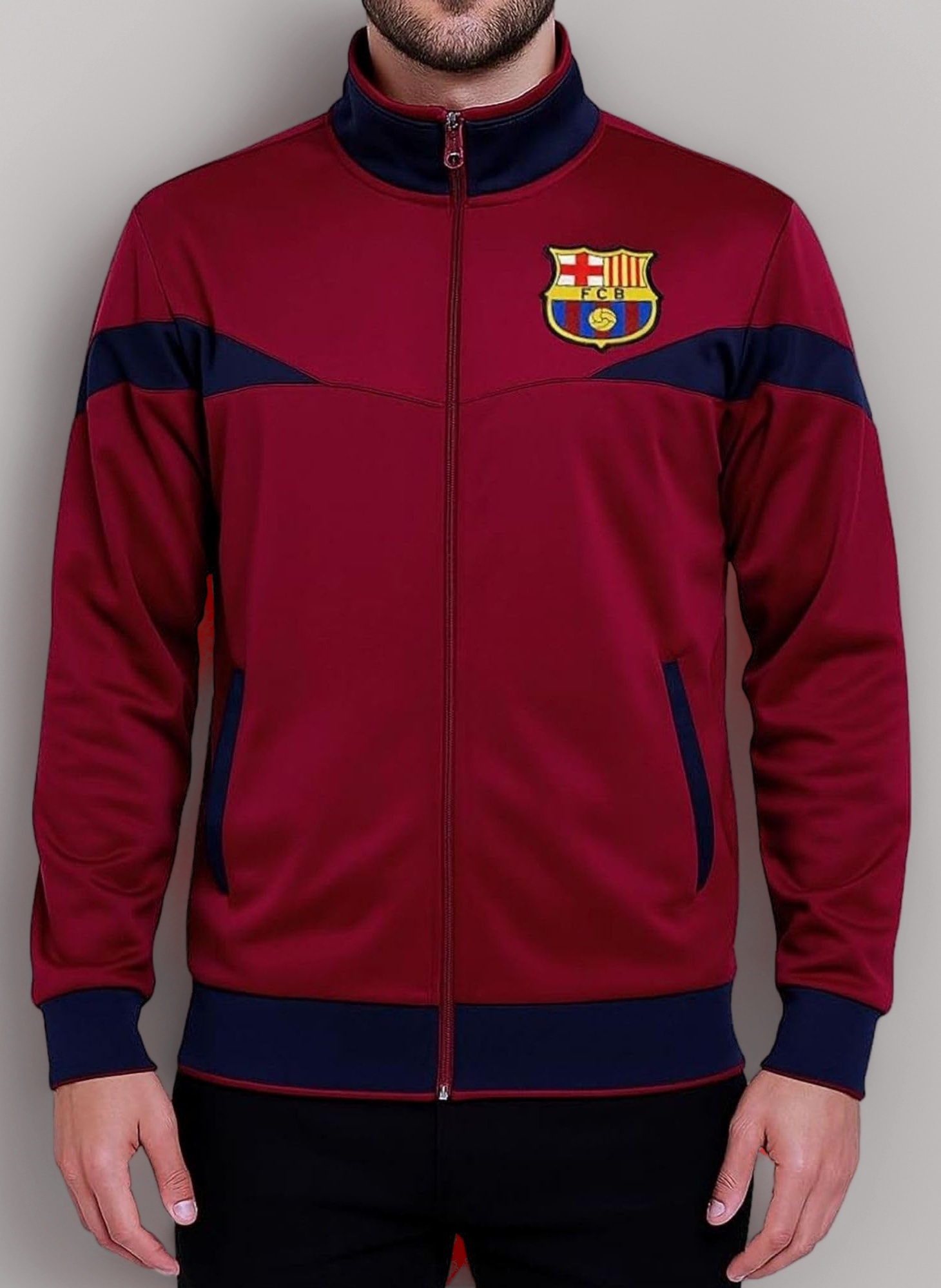 Icon Sports Men's Fc Barcelona Track Jacket