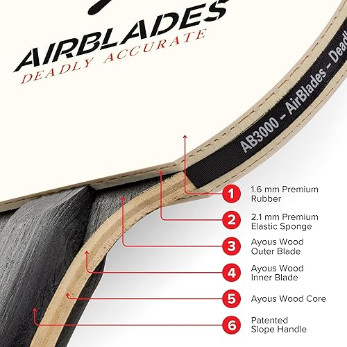 Miniatura 2 de Pala de ping pong profesional con estuche de transporte duro  Raqueta de tenis de mesa profesional  Pala de tenis de mesa con mango ergonómico  5