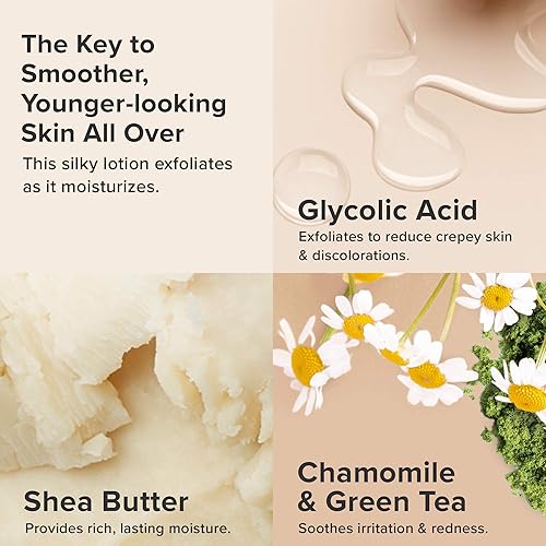 Miniatura 3 de Paula's Choice Skin Revealing Loción corporal 10% AHA, ácido glicólico y manteca de karité exfoliante, hidratante para piel propensa a queratosis
