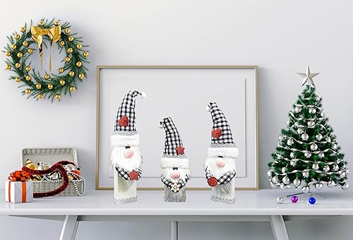 Miniatura 2 de CYNOSA 3 letreros de mesa de gnomos de Navidad, decoraciones de Navidad para el hogar, invierno, gnomos rústicos, centros de mesa, letreros de
