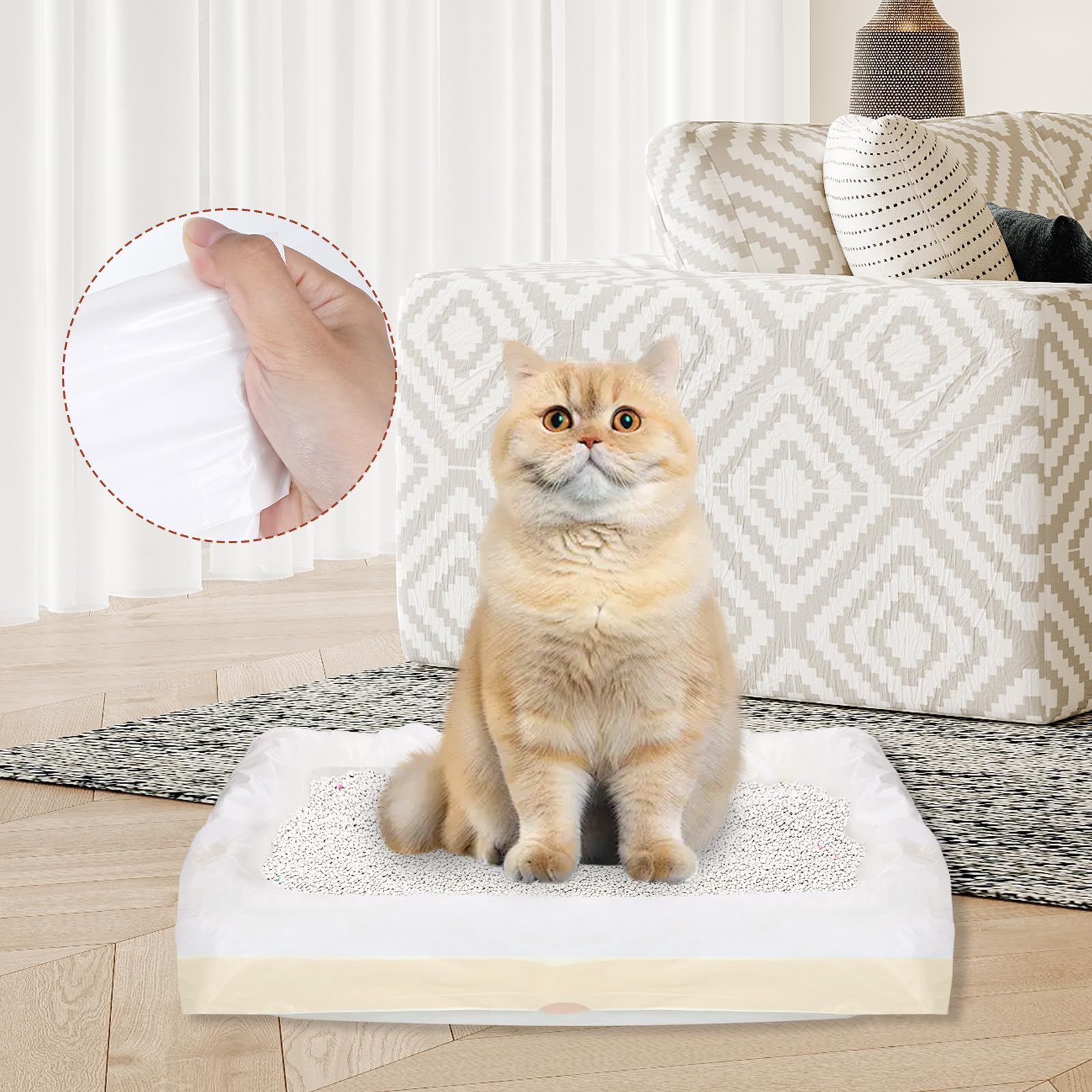 20 Sacchetti Per LettieraPer Gatti, Xxl, Con Manico Per Lettiera PerGatti, Lettiera Per Gatti, Xxl, 79 X 45 Cm