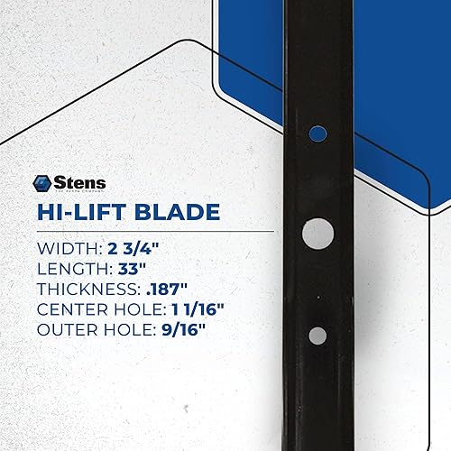 Miniatura 5 de Stens Nuevo Cuchilla de cortacésped 335-331 Reemplazo para Snapper 33" Pilotos de motor trasero 1-6982, 1-9523, 7019523, 7019523BMA, 7019523BZ,